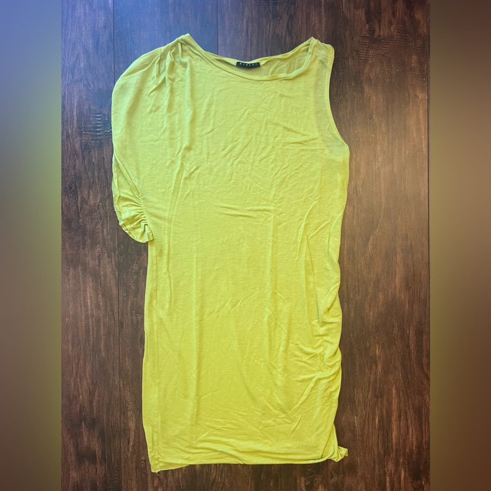 Sisley Yellow Green Sleeveless Top Size XS